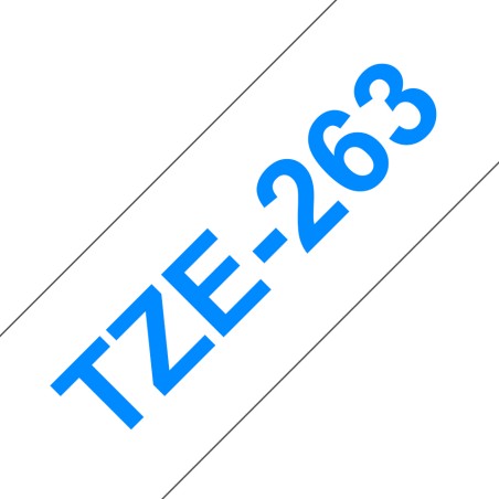 Brother Tape Blue on White 36mm